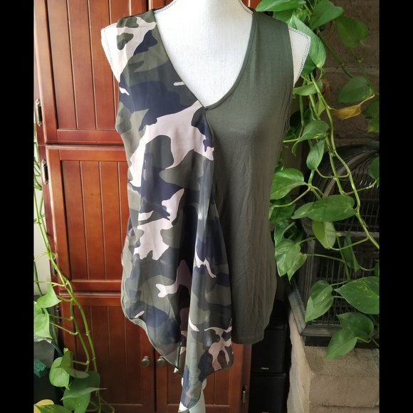 Sweet Pea by Stacy Frati Tops - 3/$25🌻 NWOT Sweet Pea by NY & Co. Camo Tank